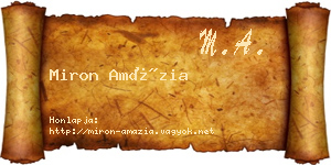 Miron Amázia névjegykártya